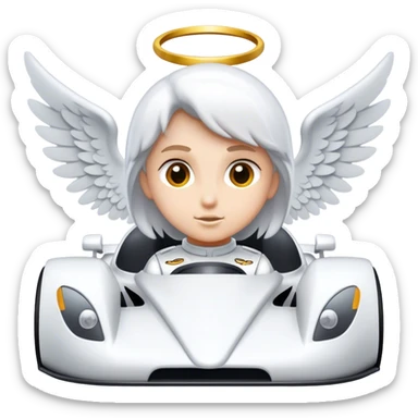 Racecar angel sticker