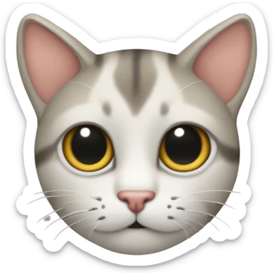 gato con fesa en la cabeza  sticker