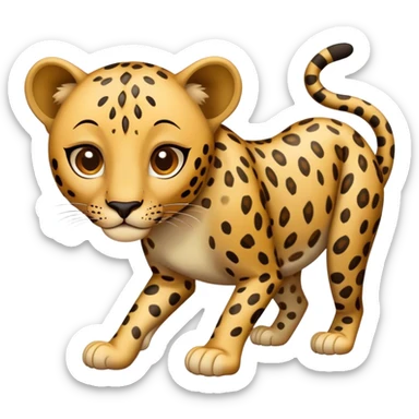 Leopard body crawling sticker