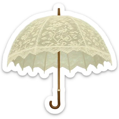 vintage lace umbrella sticker