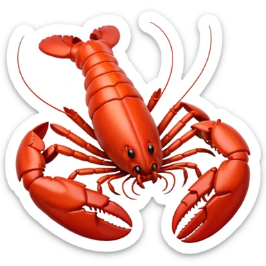  lobster white  sticker