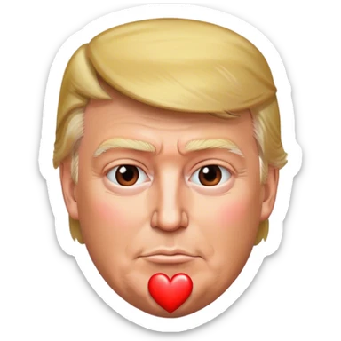 Trump sends a heart sticker