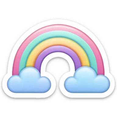 Girly Pastel rainbow sticker