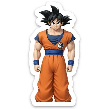 smiling son goku portrait sticker