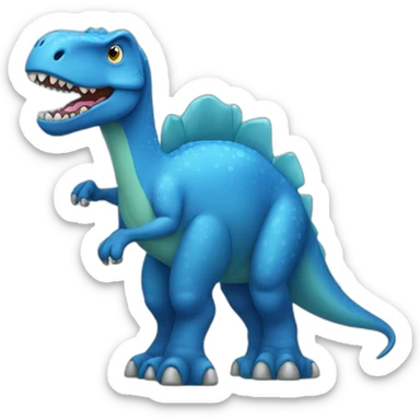 Blue dinosaur sticker