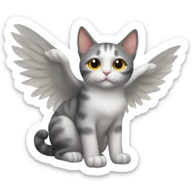 Cat with wings sticker