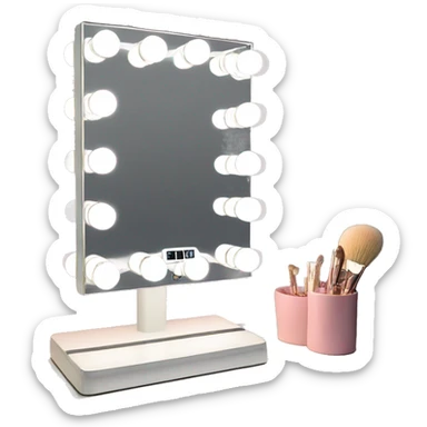 Hollywood light up square vanity mirror sticker