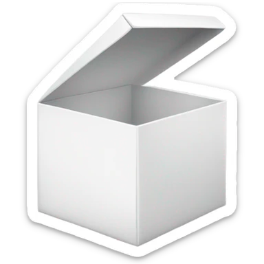 Open white box  sticker