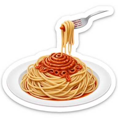 pasta swirl of spaghetti all'assasina, no fork sticker
