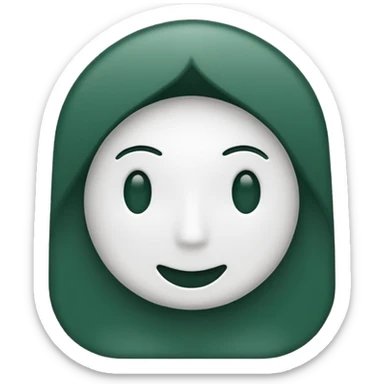 minimalist white document with a header on top and a dark green stamp at the bottom, no faces or emojis, emoji style sticker