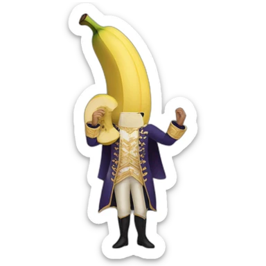 prince who has a banana above his stomach sticker