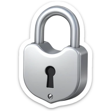 padlock with a keyhole, symbolizing 'locked in' sticker