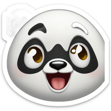 Panda laughing sideways hehe sticker