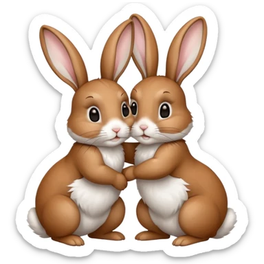 2 rabbits humping sticker