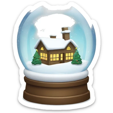 Christmas snowglobe sticker