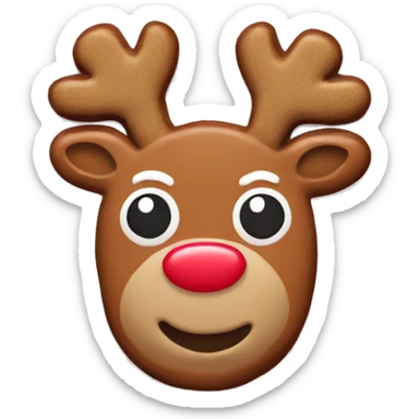  Reindeer gingerbread cookie sticker