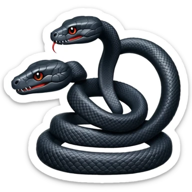 Black snake sticker