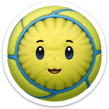 blue tennis ball ball sticker