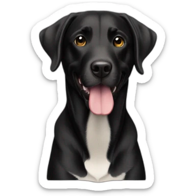 happy-BavarianMountainHound-mixed-black-Labrador sticker