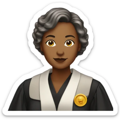 woman lawyer Wearing a robe sticker