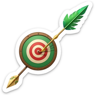 target and arrow sticker
