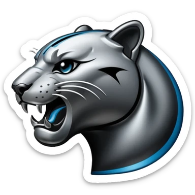 Panthers nfl team logo turned to the right sticker