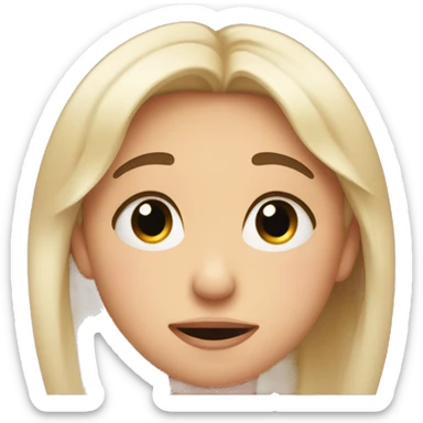 blushed cheeks and teary eyes sticker