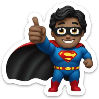 superman giving a thumbs up with the dark suit sticker