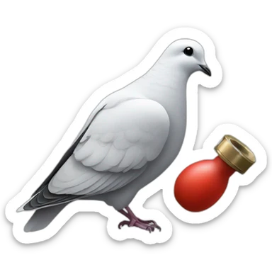 dove and grenade sticker