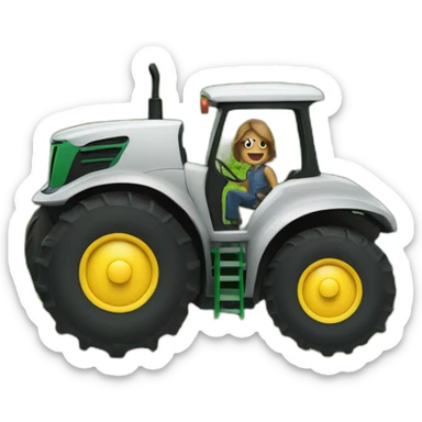 Chérubin in a tractor  sticker