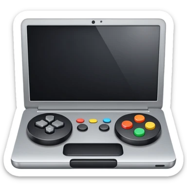 a laptop with controler for music sticker