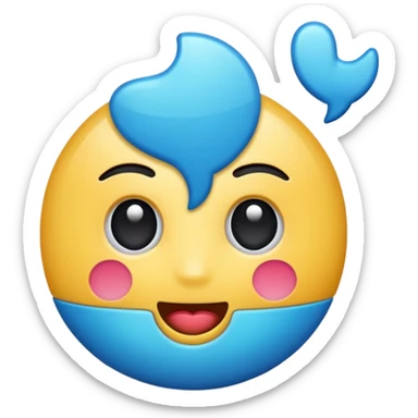 Emoji de verificación azul de tik tok pero que no salga la puntita de la verificación de la tilde que salga todo redondo  sticker