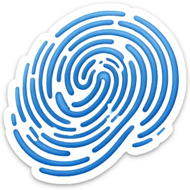 Fingerprint blue sticker
