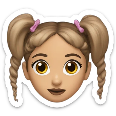 ariana grande with multiple large glue stains sticker