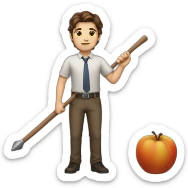 boy is math teacher, brown hair, with mace sticker