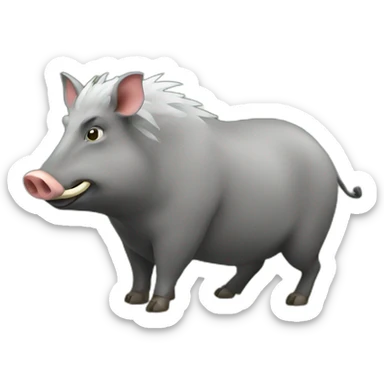 Giant Forest Hog With Tusks sticker