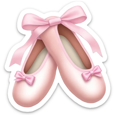 Light pink ballet bow slippers sticker