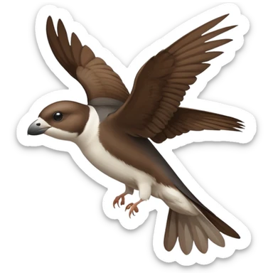 house martin flying sticker
