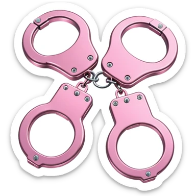 pink handcuffs sticker