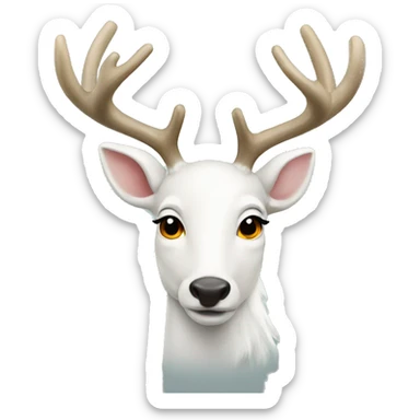 White christmas deer sticker