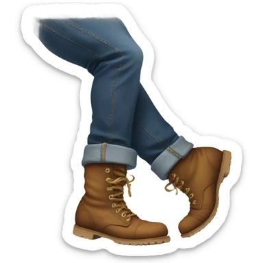 Stomping foot sticker