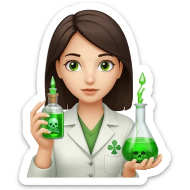 Gir trying to poison me her name tag  is denisa george is must be written  sticker