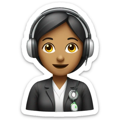 tech support woman sticker