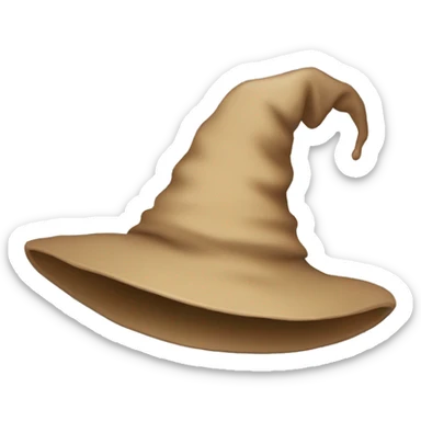 Beige witch hat sticker