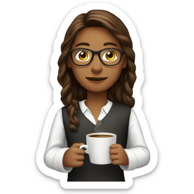tutor with coffee sticker
