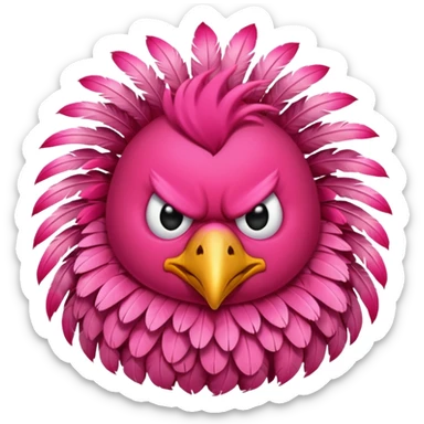 pink bird angry birds  sticker