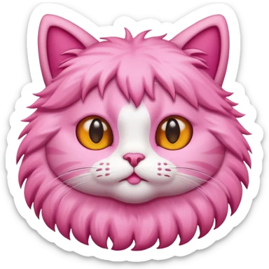 Pink cat sticker