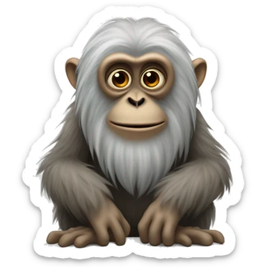 demiguise: Peaceful, ape-like creatures with the ability to turn invisible, sought after for their fur's ability to make invisibility cloaks. sticker