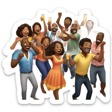 Party on a cruise ship sticker