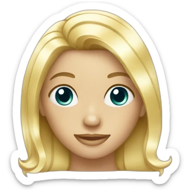 diamond with blond hairs sticker
